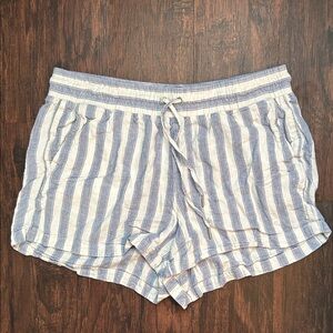 GAP Blue and White Striped Shorts